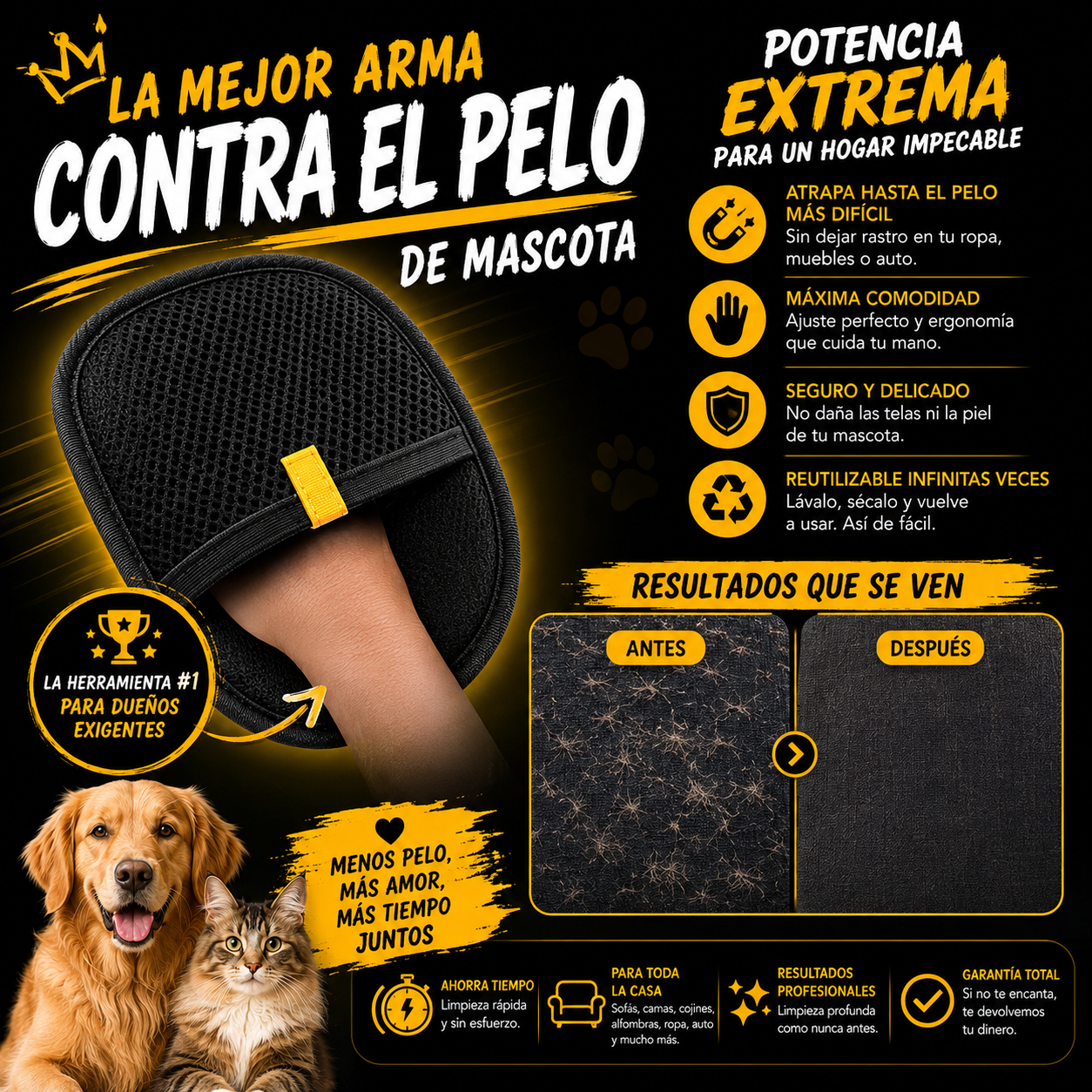 ¡ADIÓS A LOS PELOS DE TU MASCOTA! ROPA Y SILLONES SIEMPRE LIMPIOS🔥