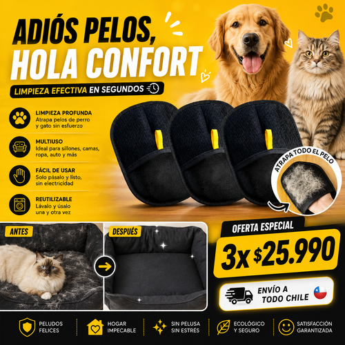 ¡ADIÓS A LOS PELOS DE TU MASCOTA! ROPA Y SILLONES SIEMPRE LIMPIOS🔥