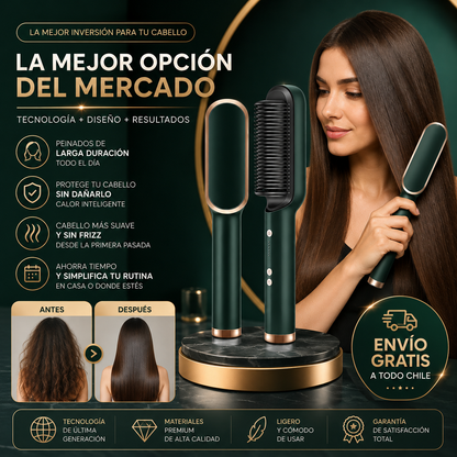 Cepillo 3 en 1: Alisa, Riza y Voluminiza tu Cabello en Minutos ✨